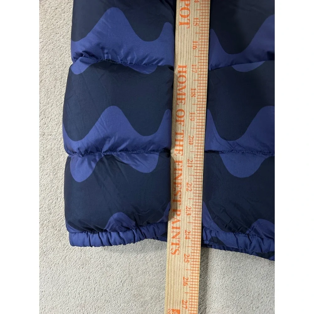 Uniqlo X Marimekko Ultra Light Down Jacket Kids 13 Blue‎ Puffer Packable Bag EUC